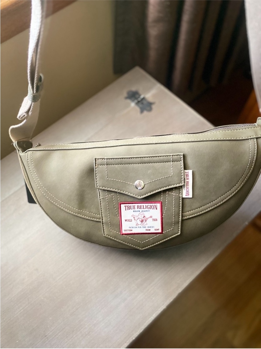 NWT True Religion Utility Hobo Bag w/ Shoulder Crossbody Strap HorseShoe
